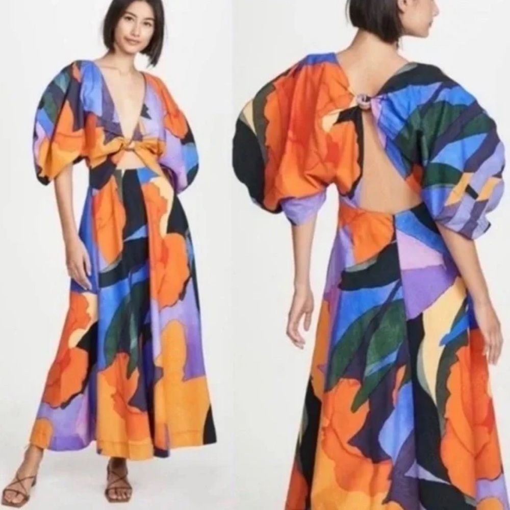 Beautiful Mara Hoffman Full Circle Hand Painted Lelia Maxi Dress - Picture 2 of 10